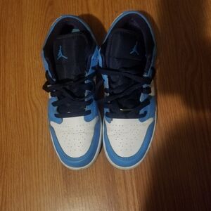 Jordan 1 lows obsidian power blue